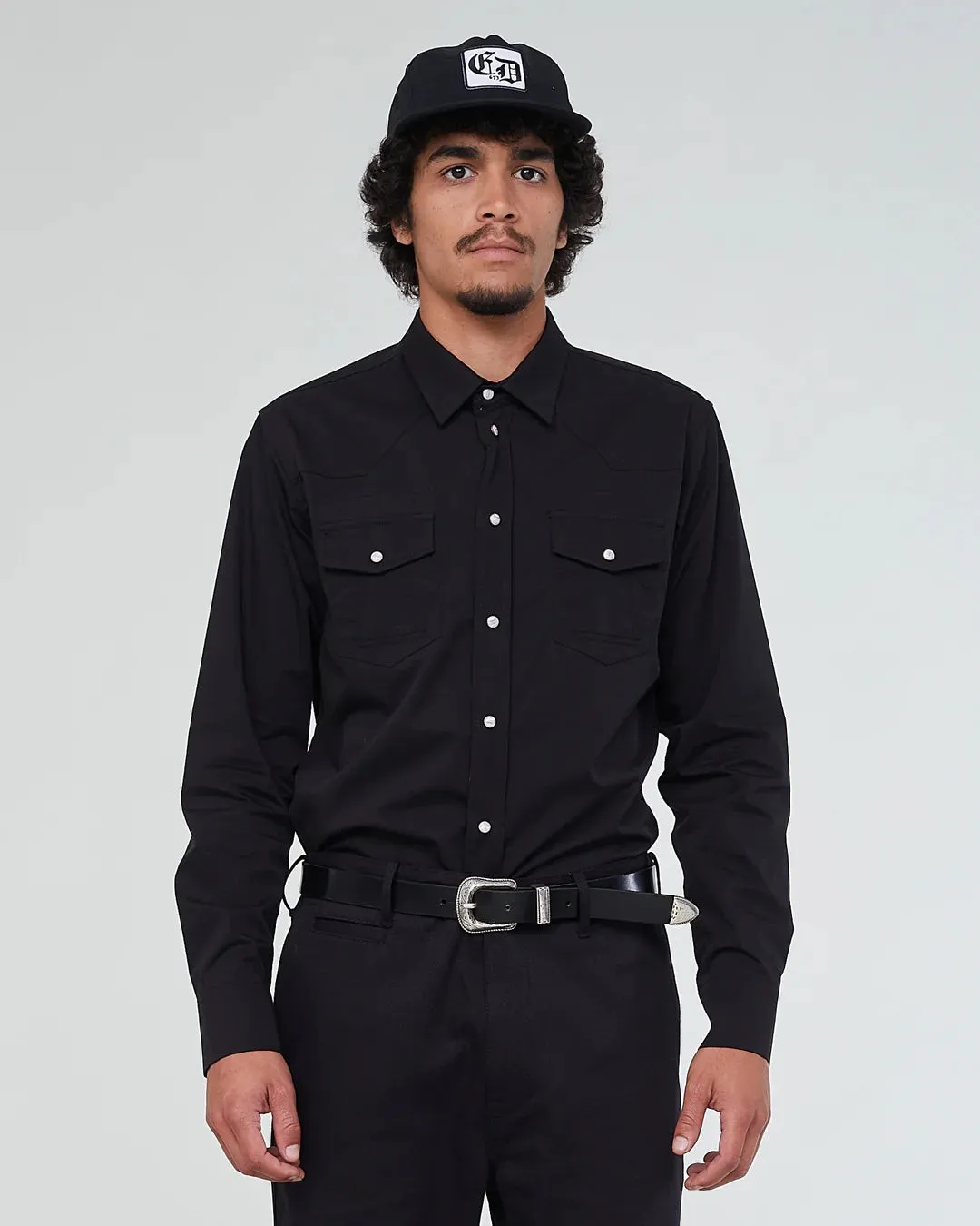 EAT DUST WESTERN SHIRT - BLACK