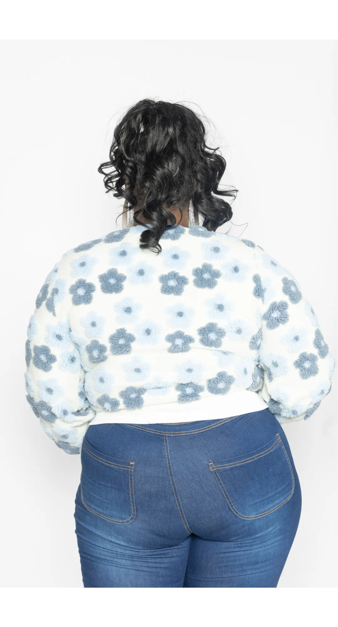 Flower Mini Puff Sweater