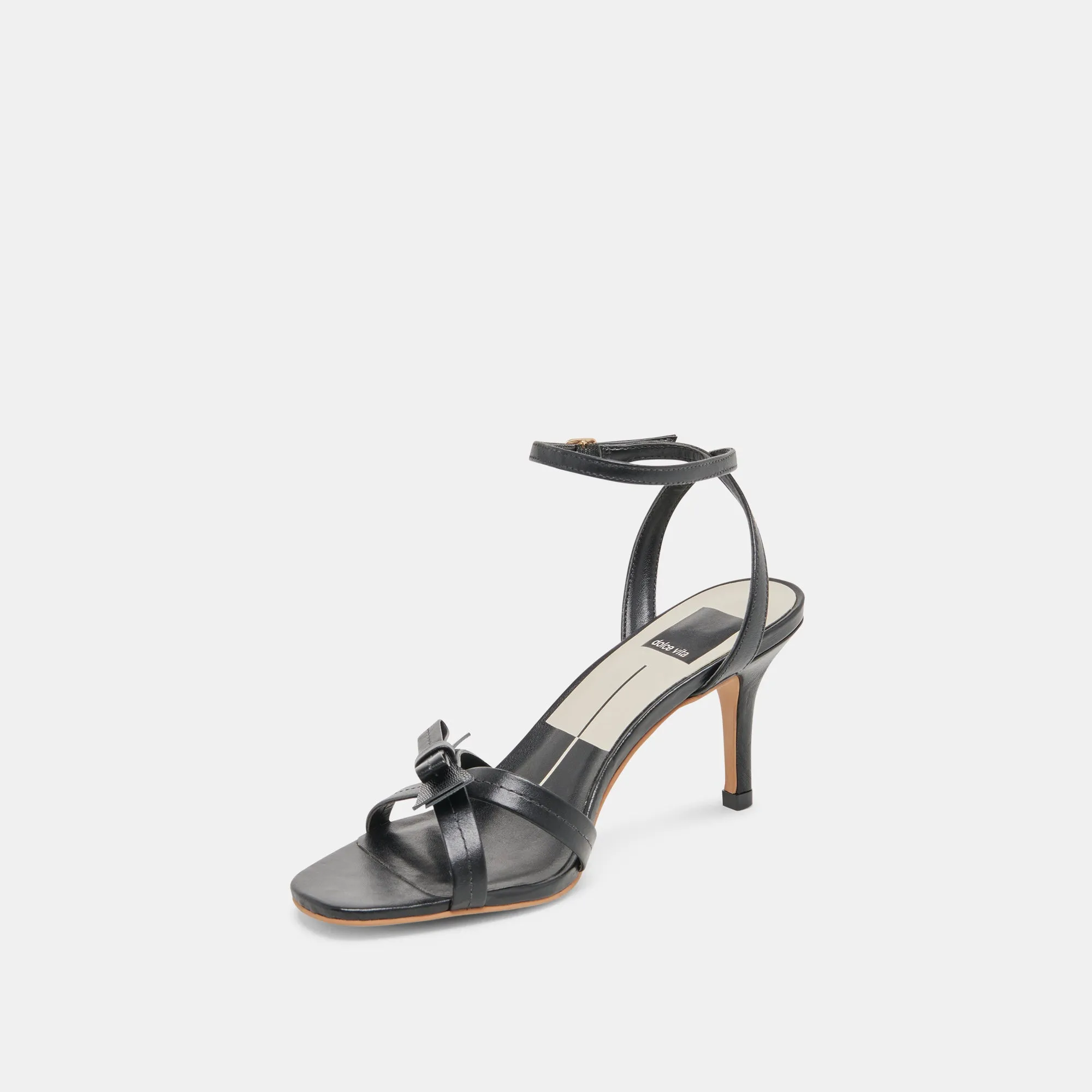 GALOR HEELS BLACK LEATHER