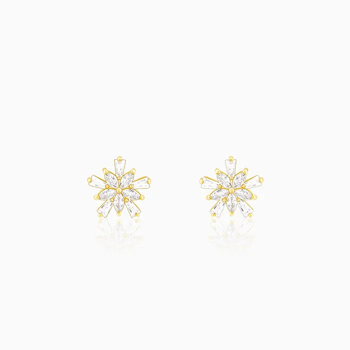 Golden Floral Radiance Earrings