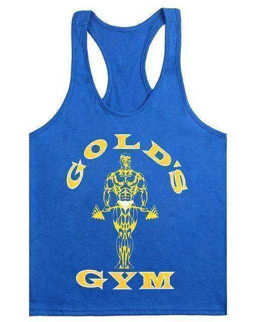 Golds Gym Tank Top for Men - 100% Cotton, Aesthetic Style