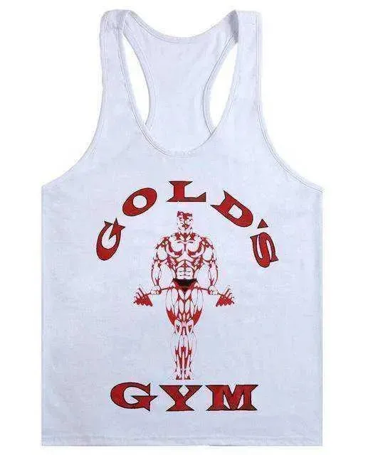 Golds Gym Tank Top for Men - 100% Cotton, Aesthetic Style