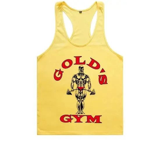 Golds Gym Tank Top for Men - 100% Cotton, Aesthetic Style