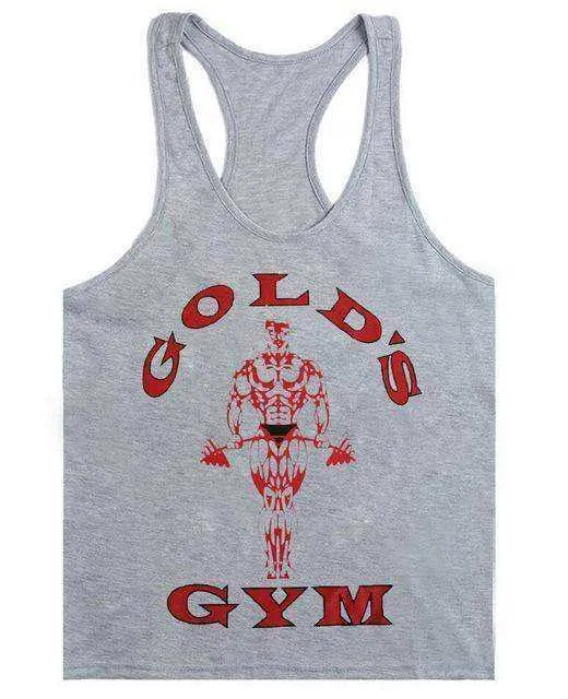 Golds Gym Tank Top for Men - 100% Cotton, Aesthetic Style