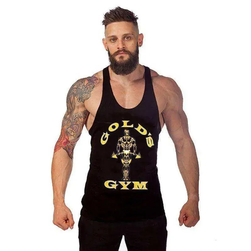 Golds Gym Tank Top for Men - 100% Cotton, Aesthetic Style