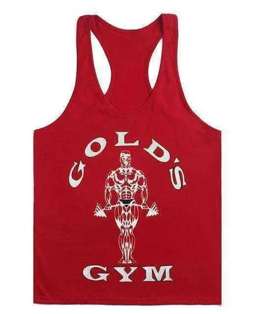 Golds Gym Tank Top for Men - 100% Cotton, Aesthetic Style