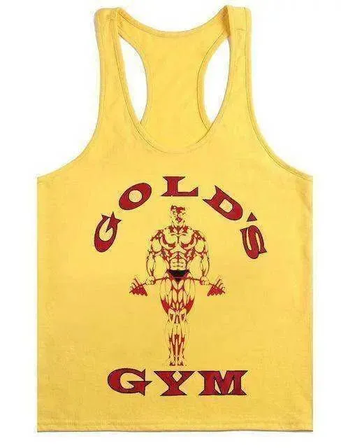 Golds Gym Tank Top for Men - 100% Cotton, Aesthetic Style