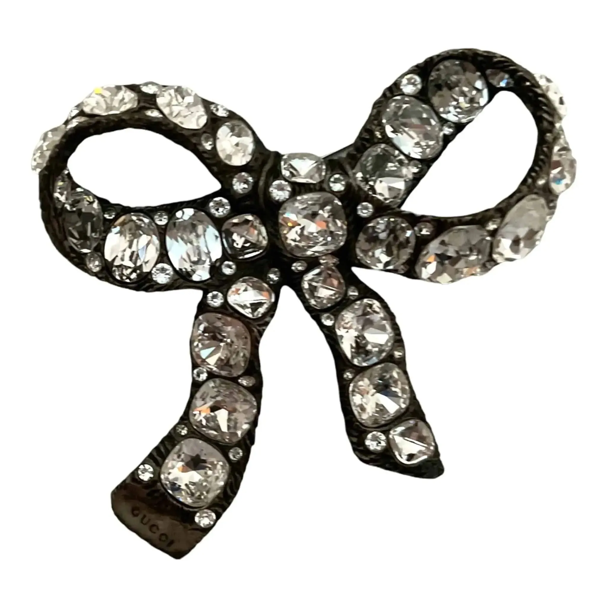 Gucci Crystal Ribbon Brooch