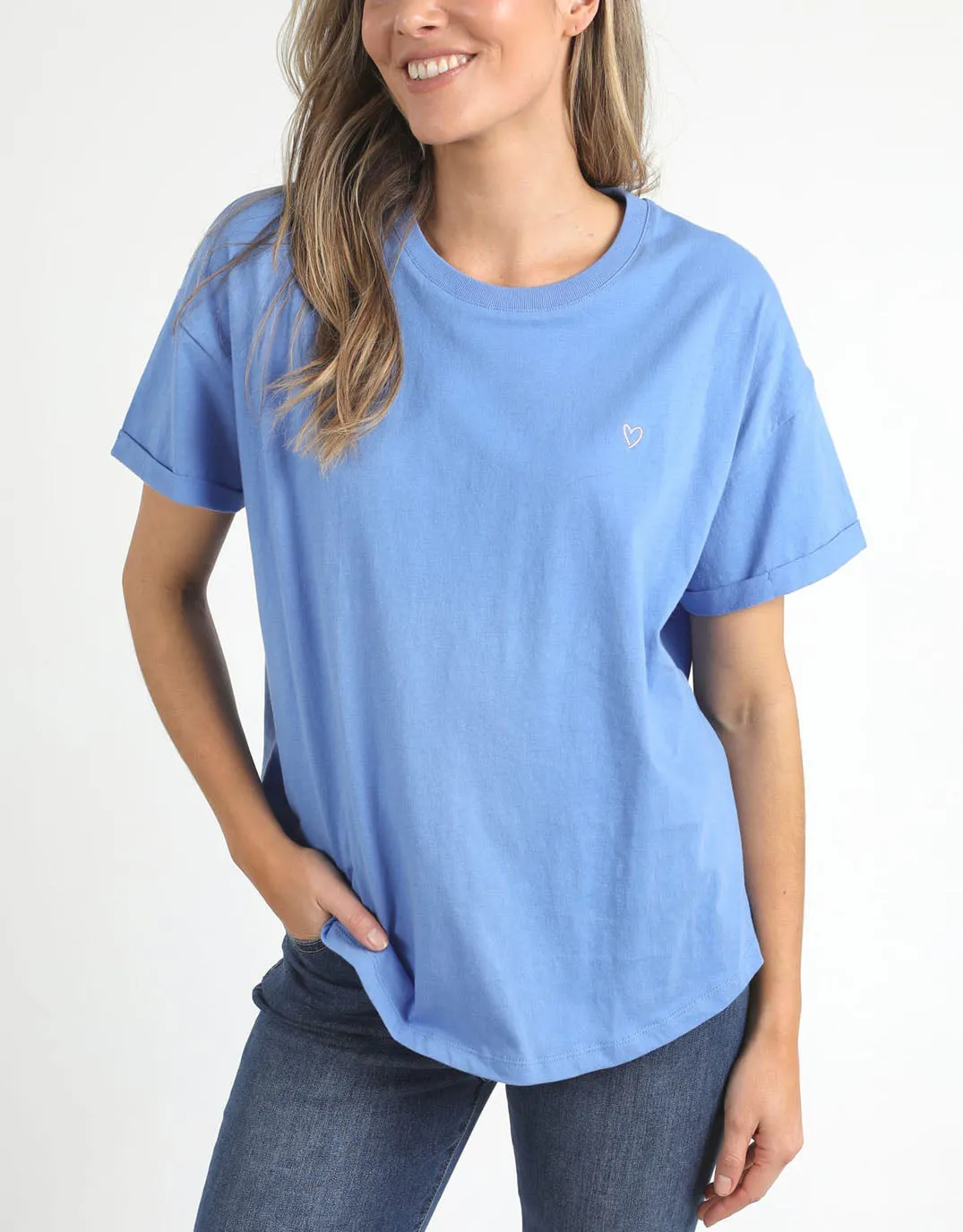 Halli Short Sleeve Tee - Cerulean Blue