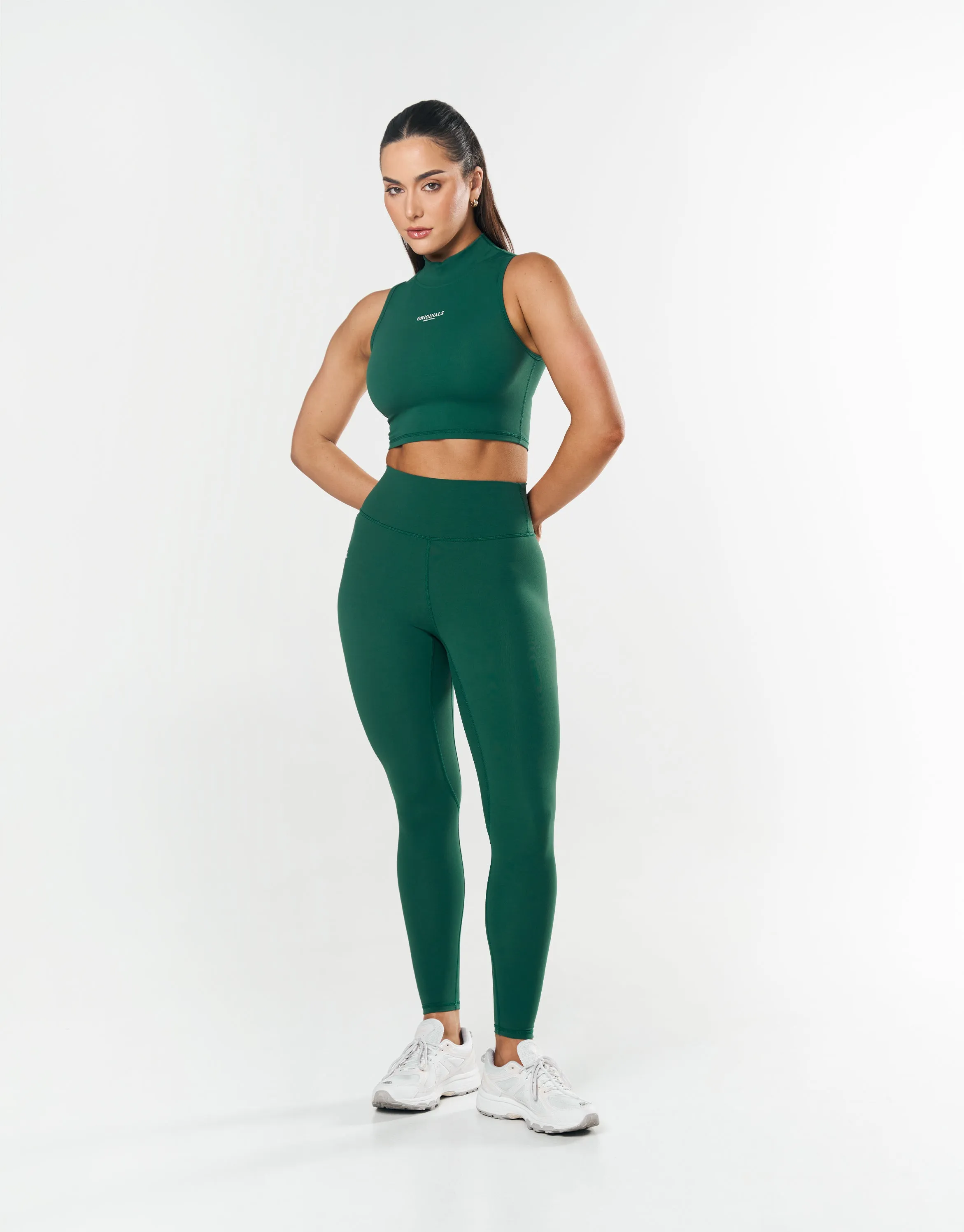 High Neck Cropped Tank NANDEX ™ Aspen - Green