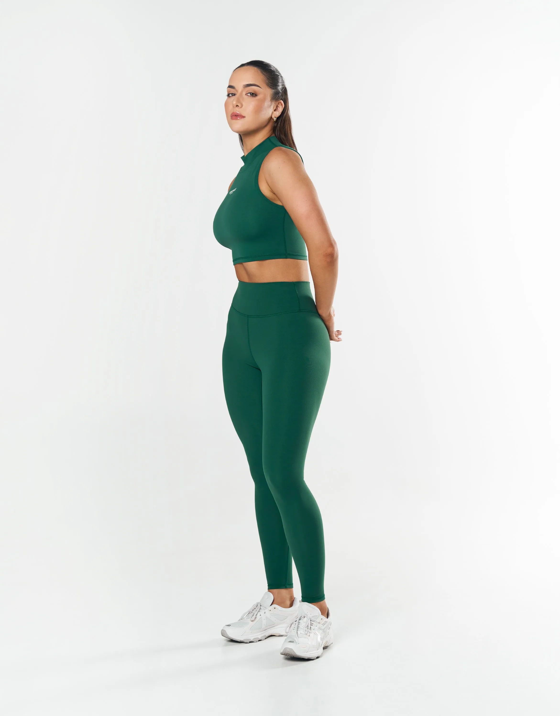 High Neck Cropped Tank NANDEX ™ Aspen - Green