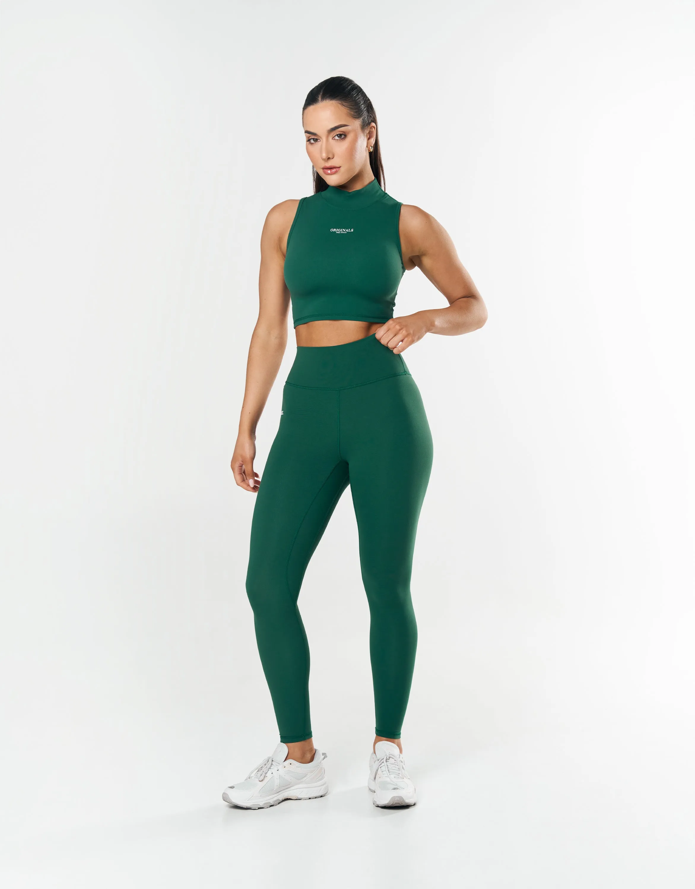 High Neck Cropped Tank NANDEX ™ Aspen - Green