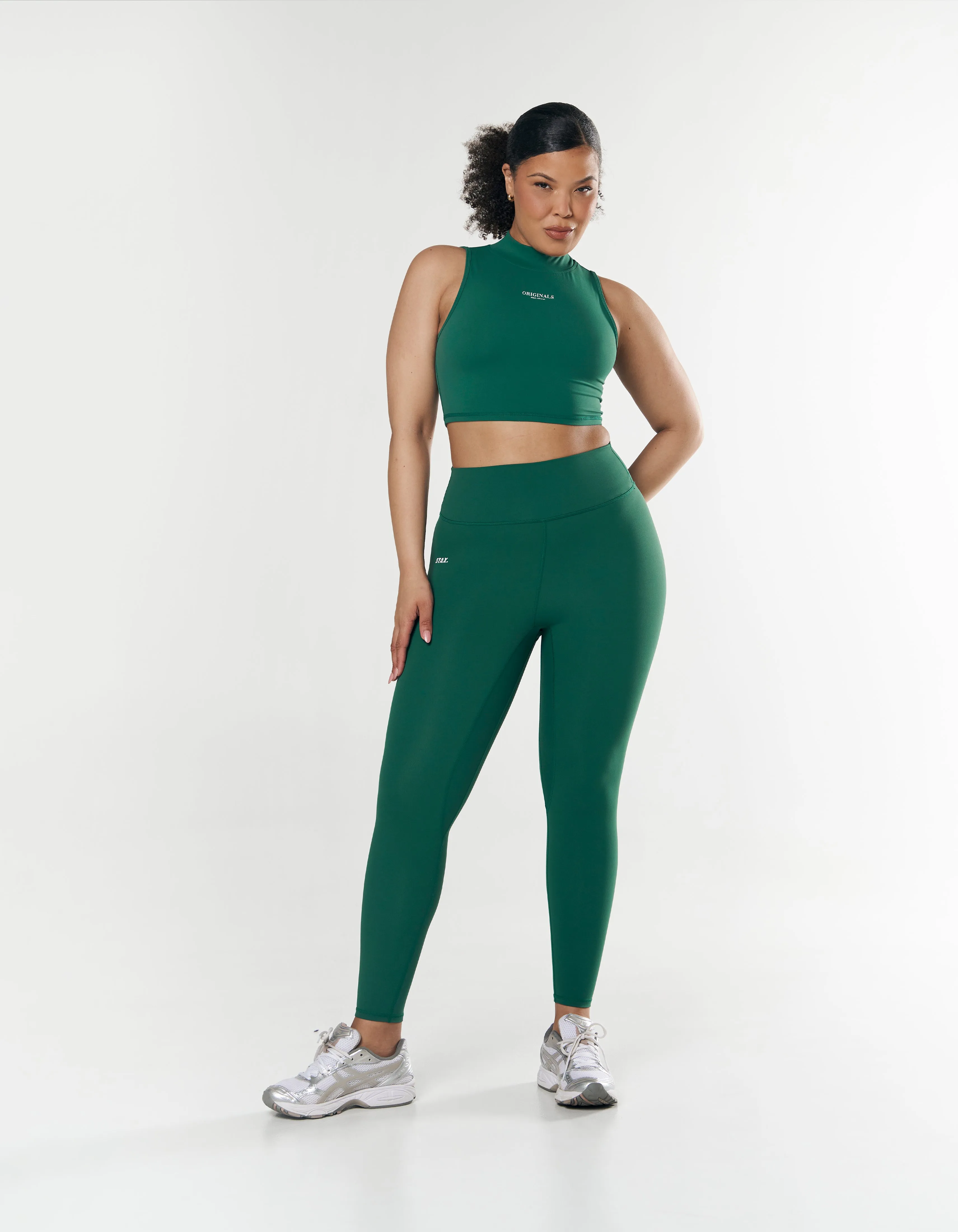 High Neck Cropped Tank NANDEX ™ Aspen - Green