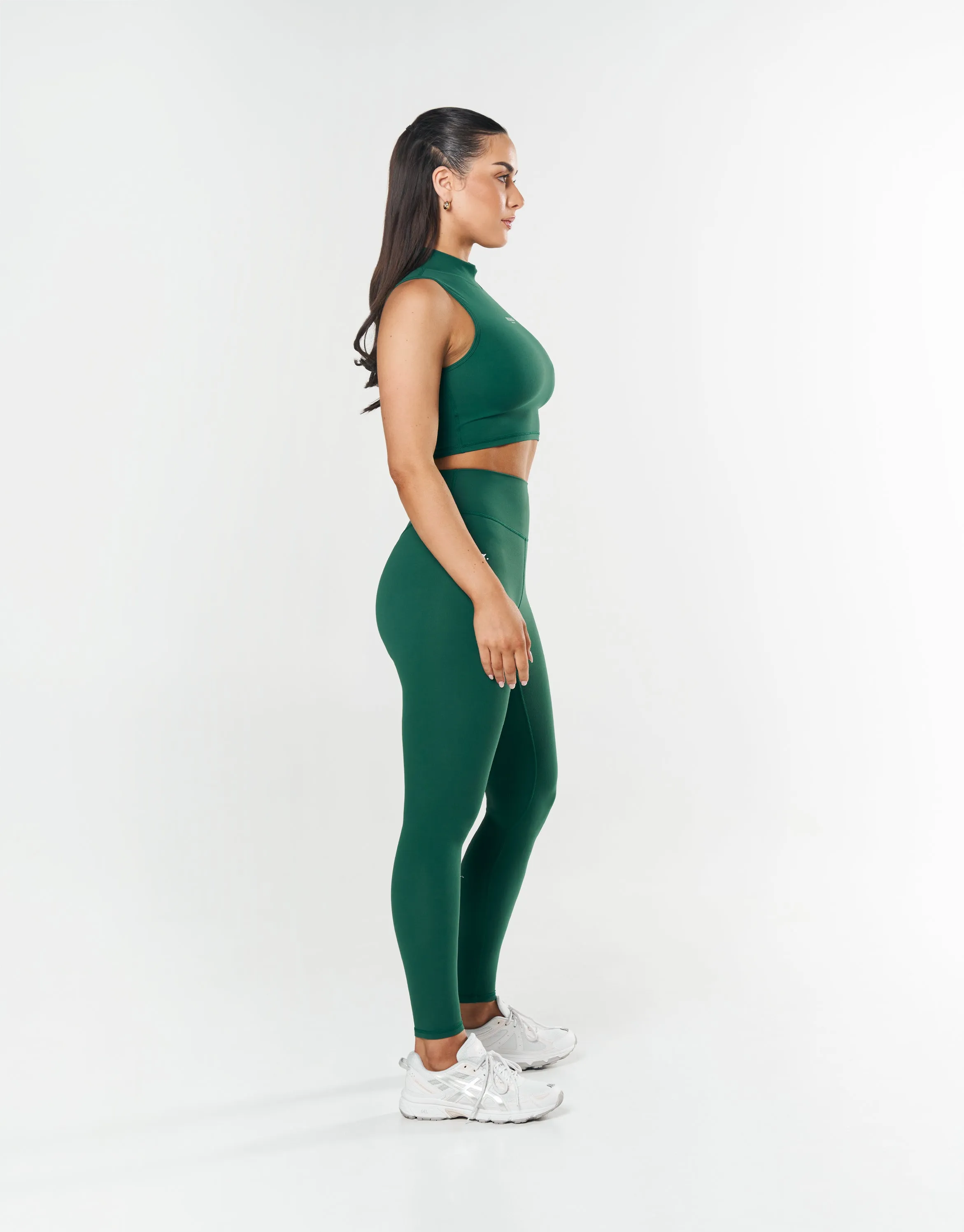 High Neck Cropped Tank NANDEX ™ Aspen - Green