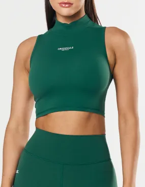 High Neck Cropped Tank NANDEX ™ Aspen - Green