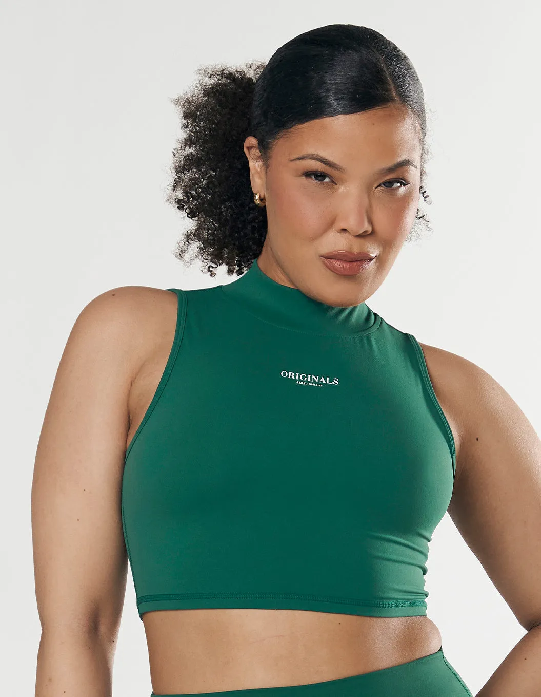 High Neck Cropped Tank NANDEX ™ Aspen - Green