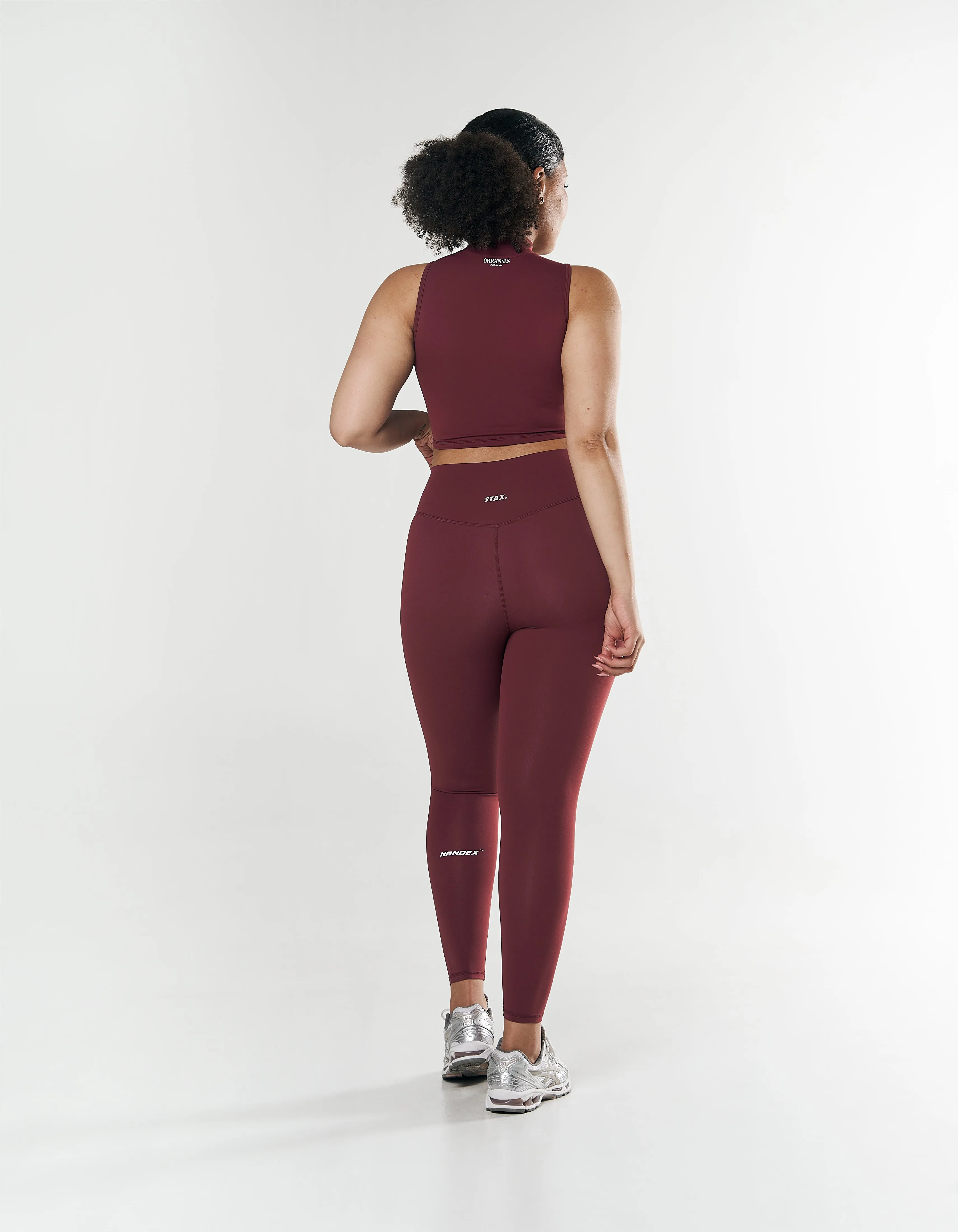 High Neck Cropped Tank NANDEX ™ Maple - Burgundy