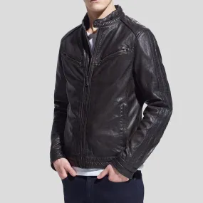 Hugo Black Biker Leather Jacket