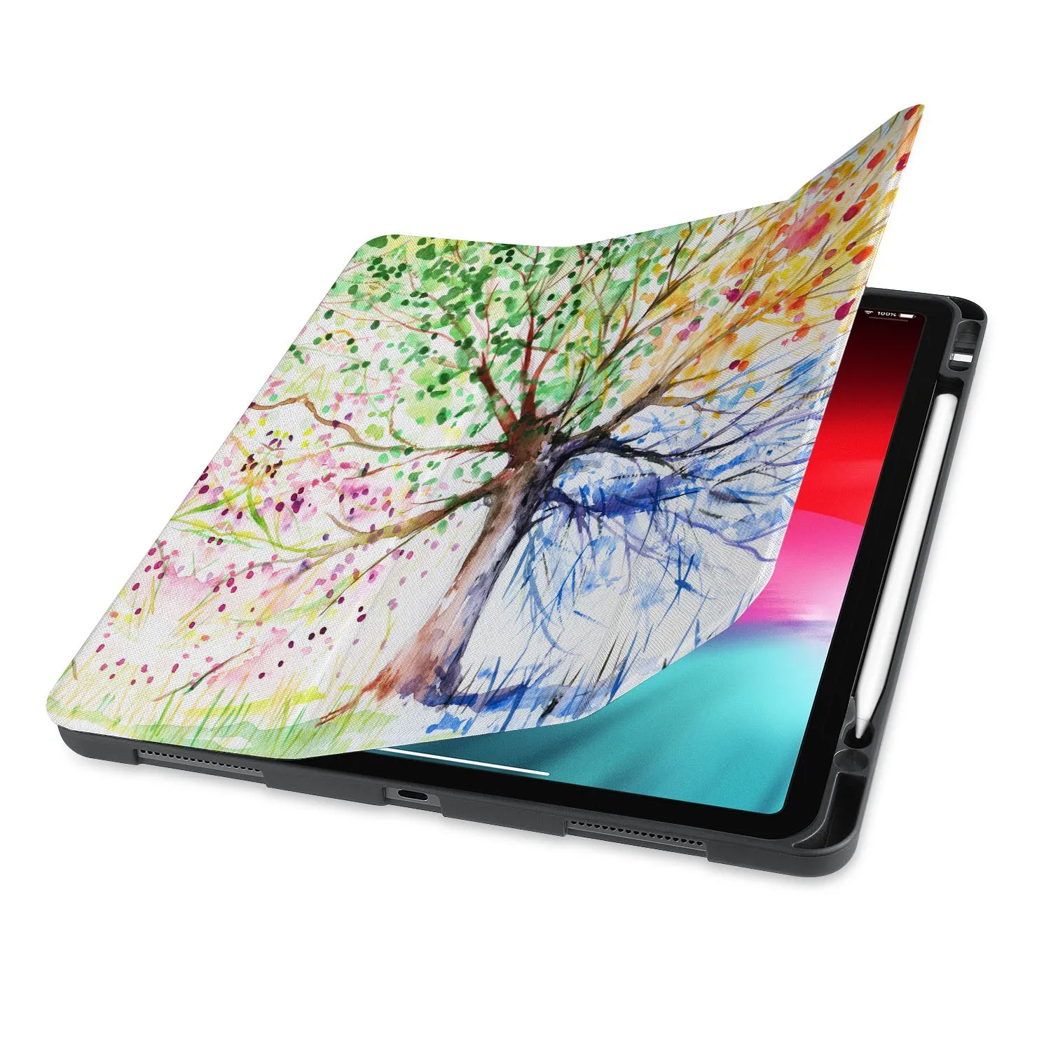 iPad Trifold Case - Watercolor Flower