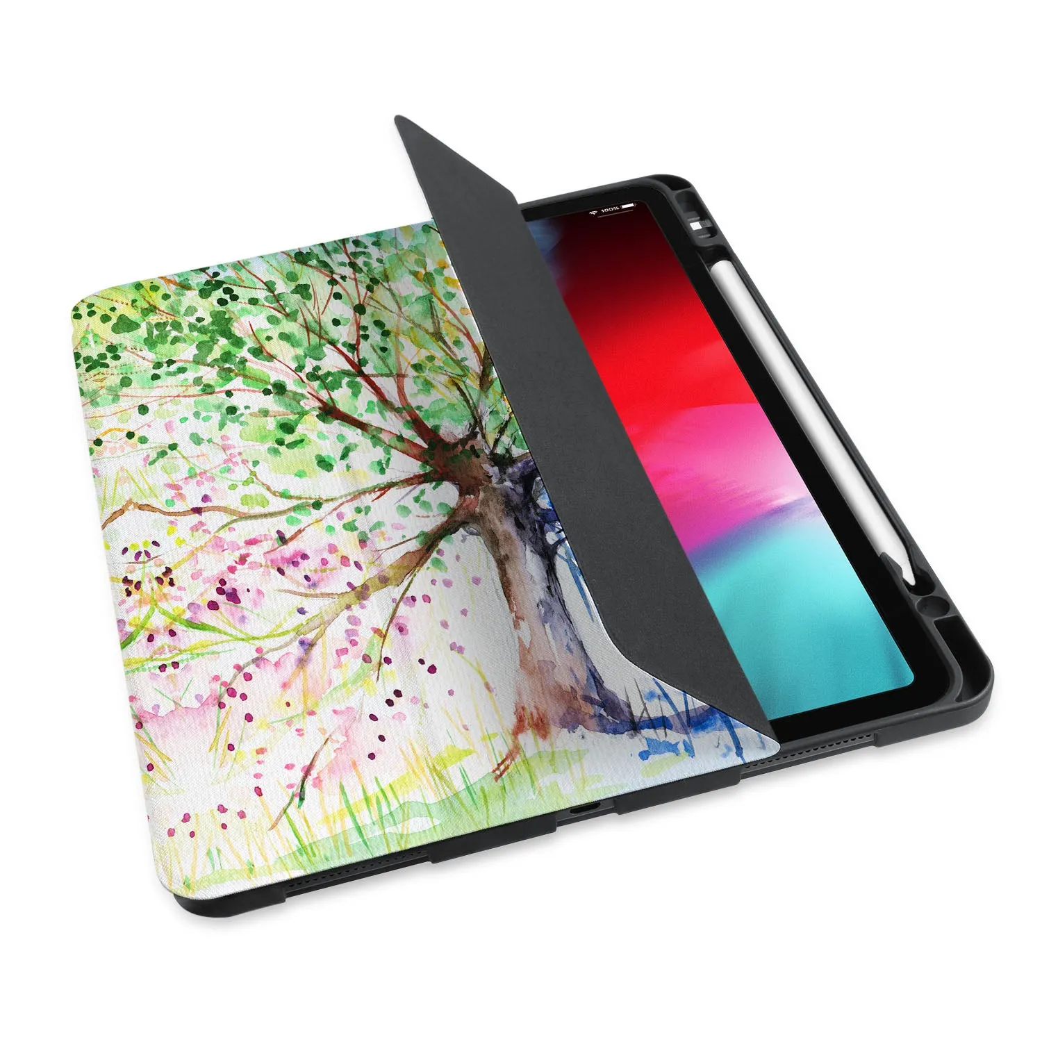 iPad Trifold Case - Watercolor Flower