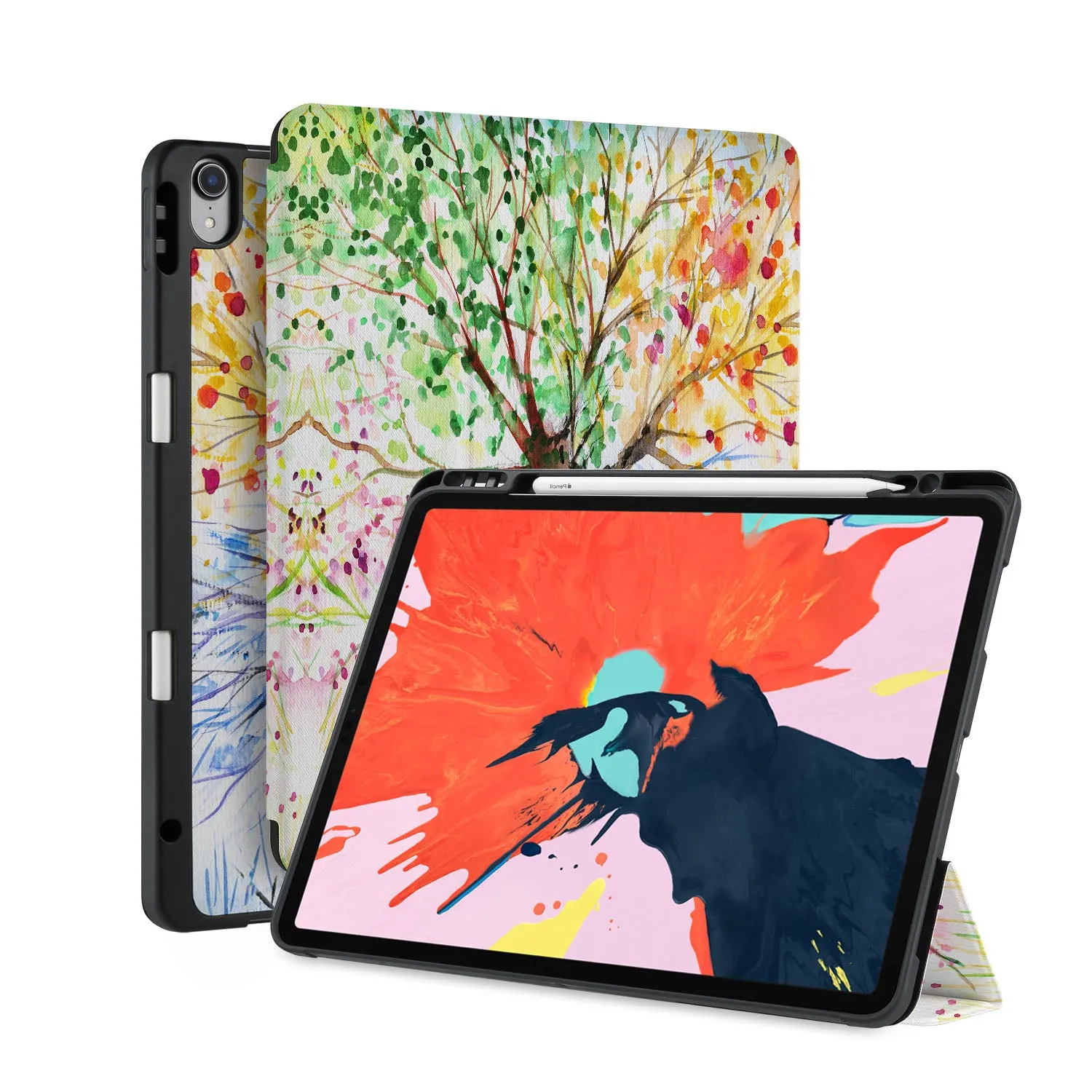 iPad Trifold Case - Watercolor Flower