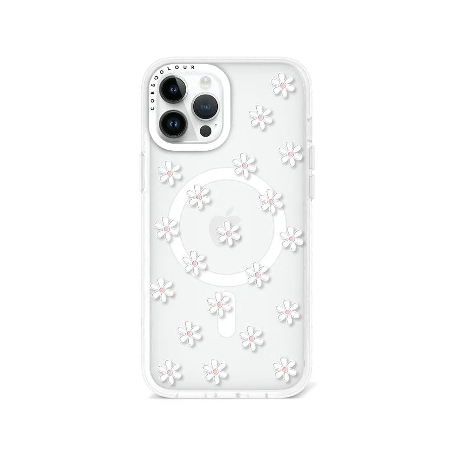 iPhone 12 Pro Max White Flower Mini Phone Case MagSafe Compatible