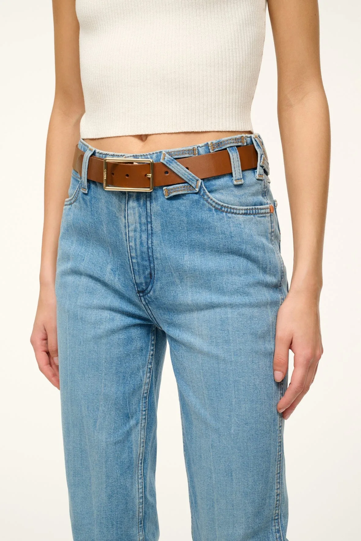 JEANS BELT | TAN YELLOW GOLD