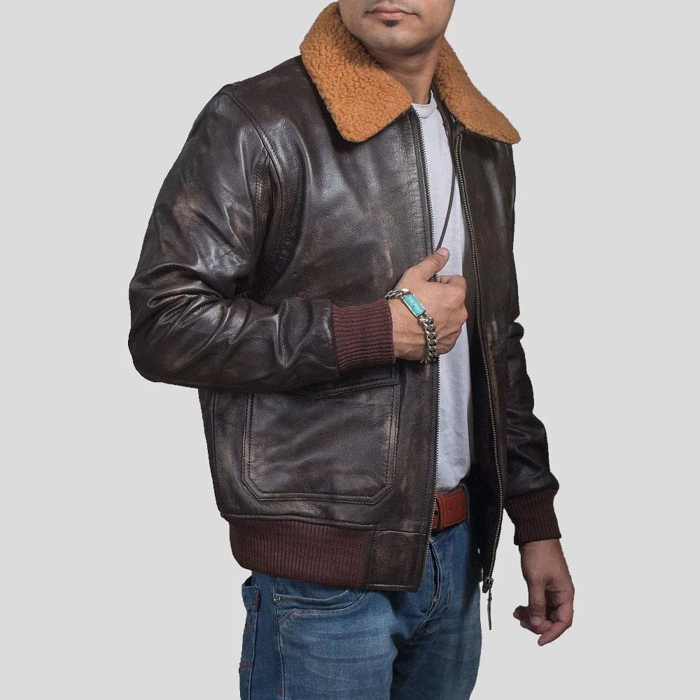 Kane Brown Bomber Leather Jacket