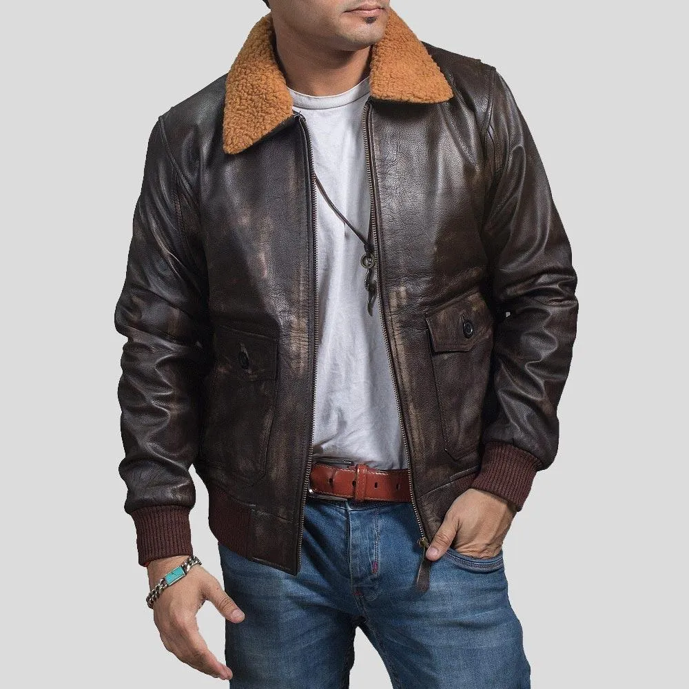 Kane Brown Bomber Leather Jacket