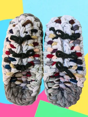 Large | Knit up-cycle slippers 2023-L34 [Large]