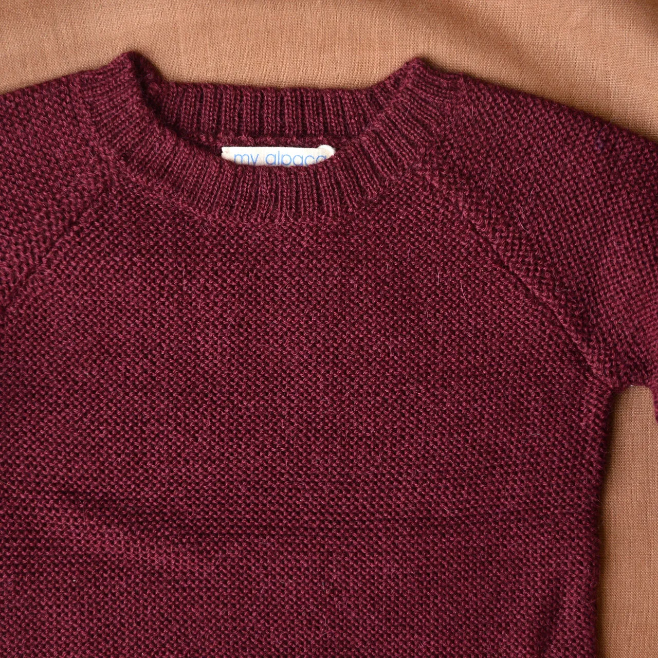 Lise Sweater in Baby Alpaca - Aubergine (1-7y)