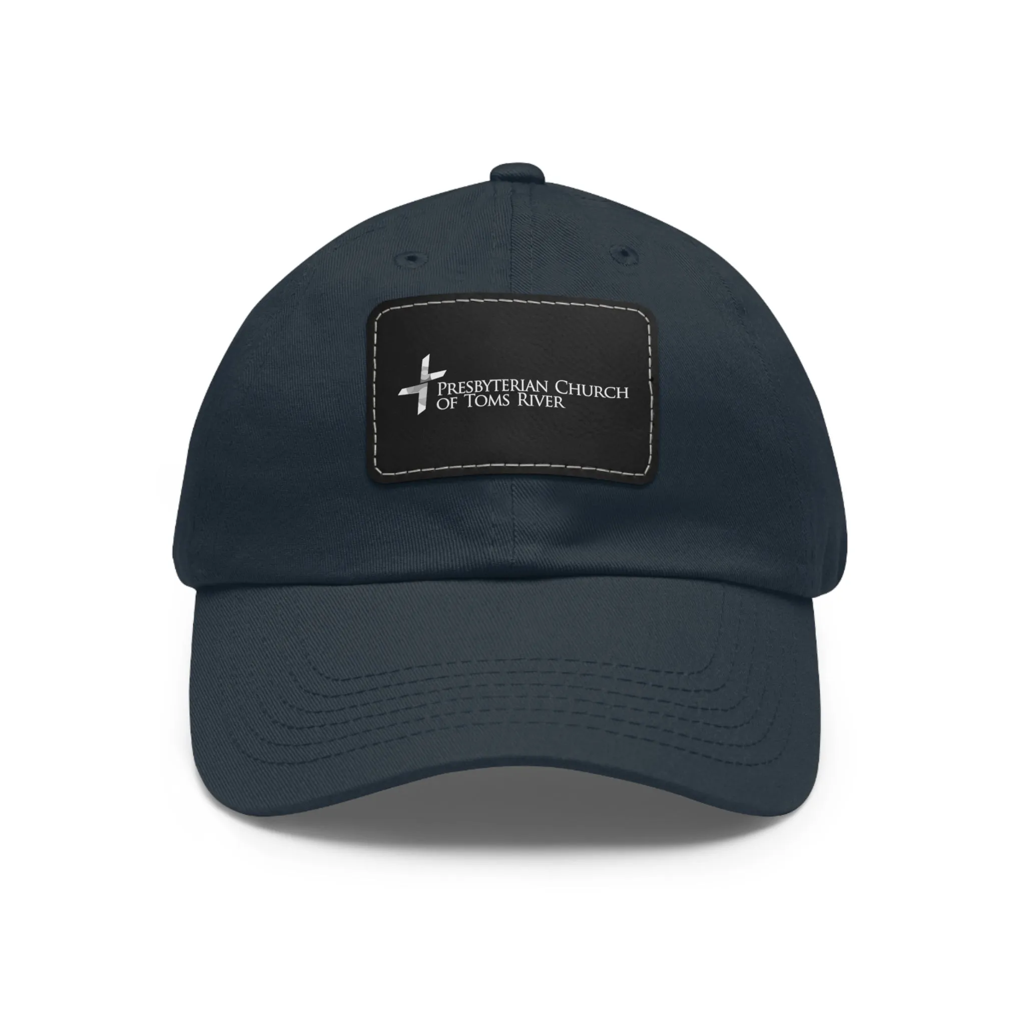 Logo Cross Dad Hat with Leather Patch (Rectangle)