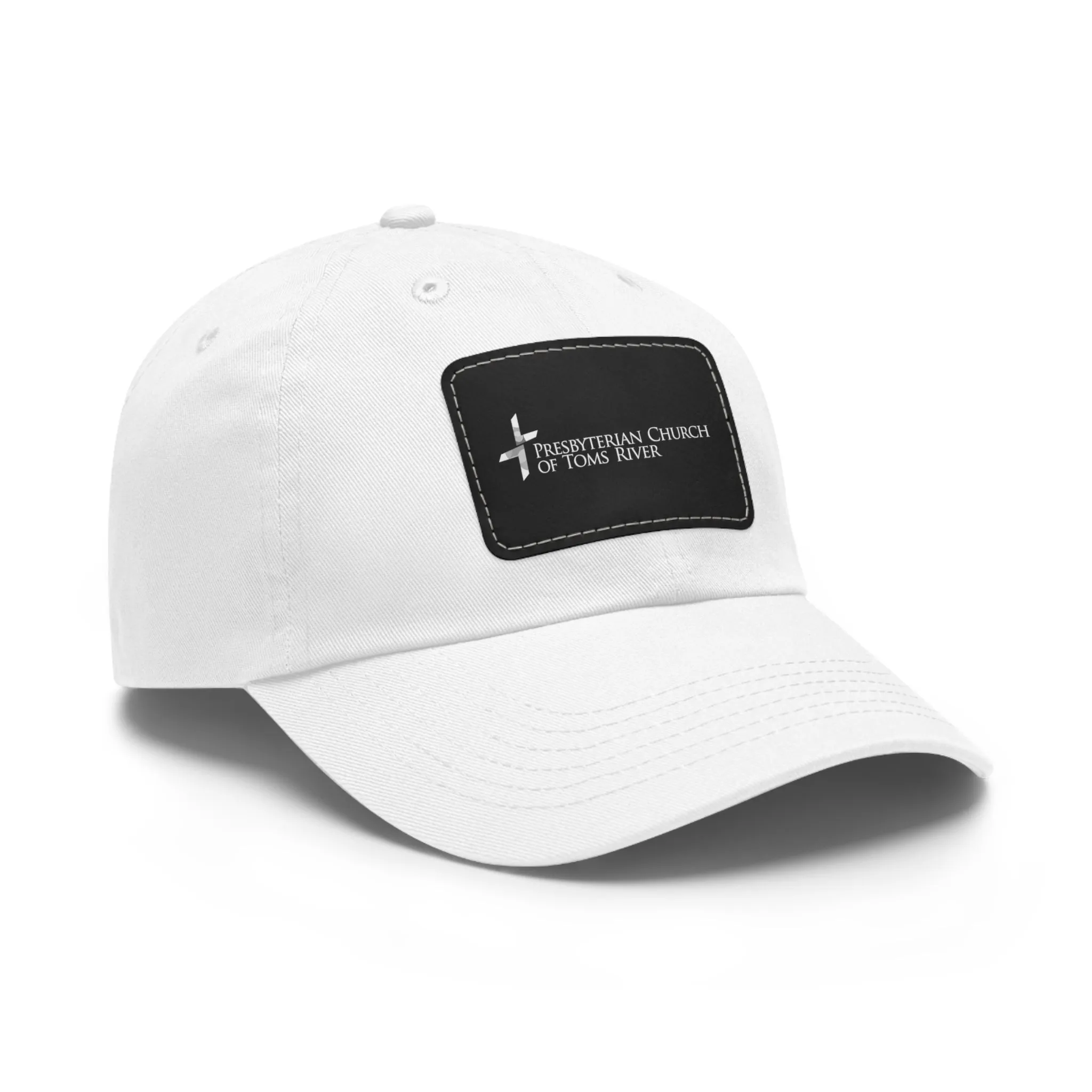 Logo Cross Dad Hat with Leather Patch (Rectangle)