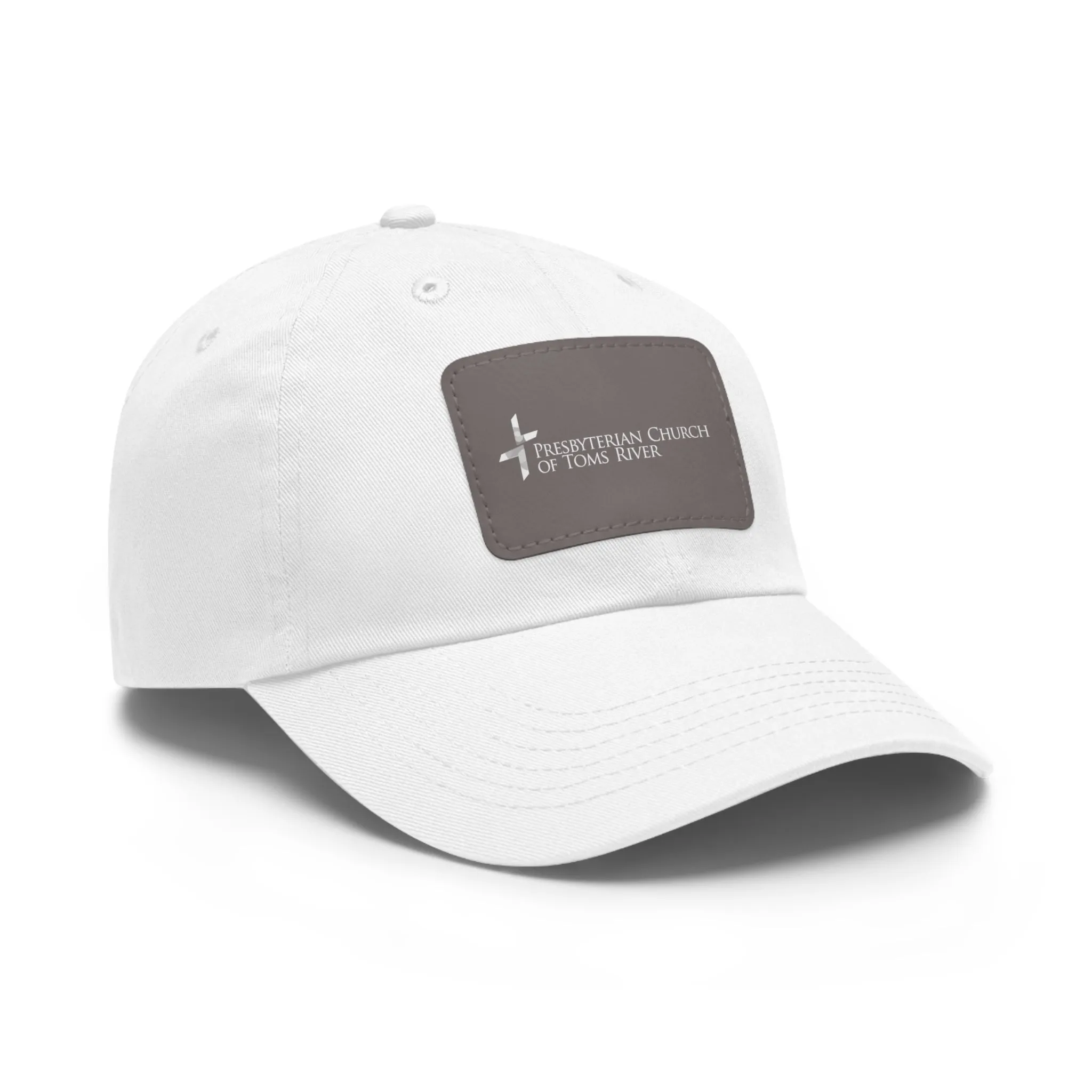 Logo Cross Dad Hat with Leather Patch (Rectangle)