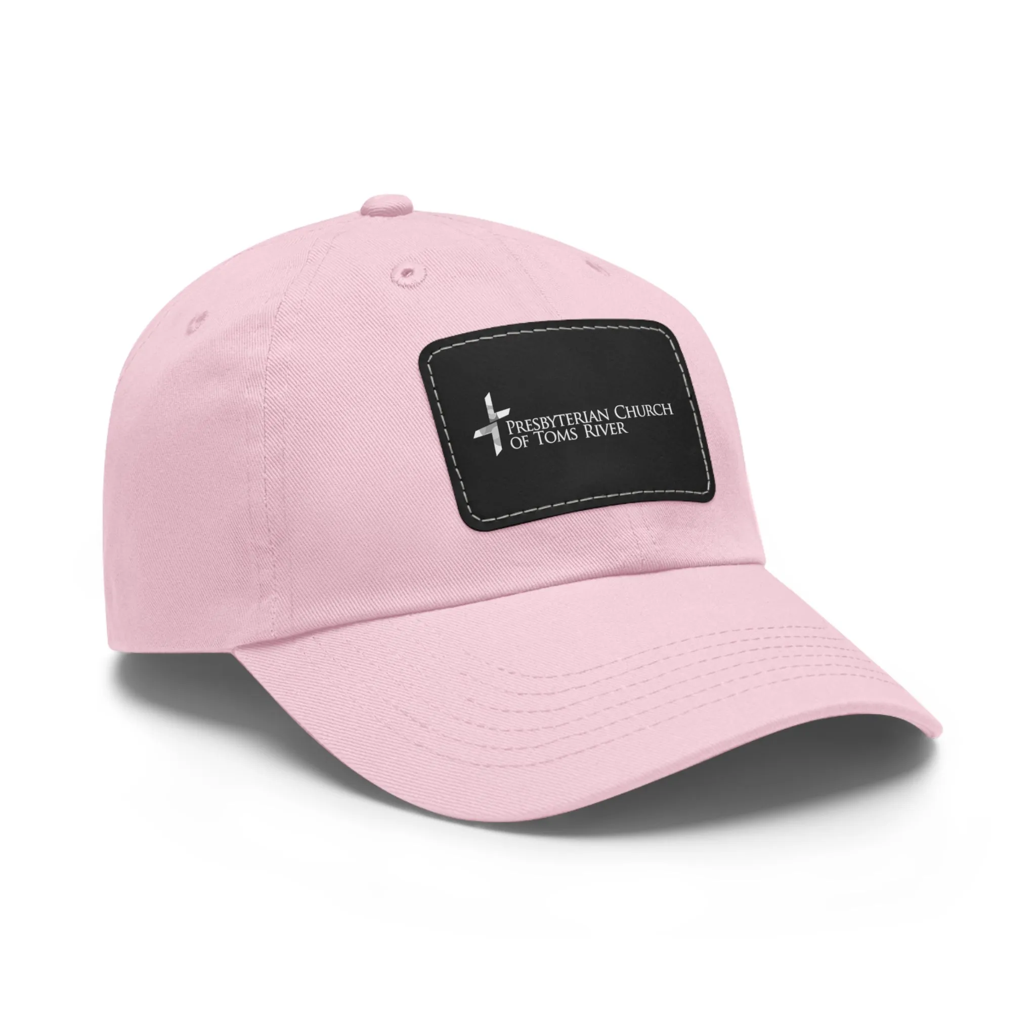 Logo Cross Dad Hat with Leather Patch (Rectangle)