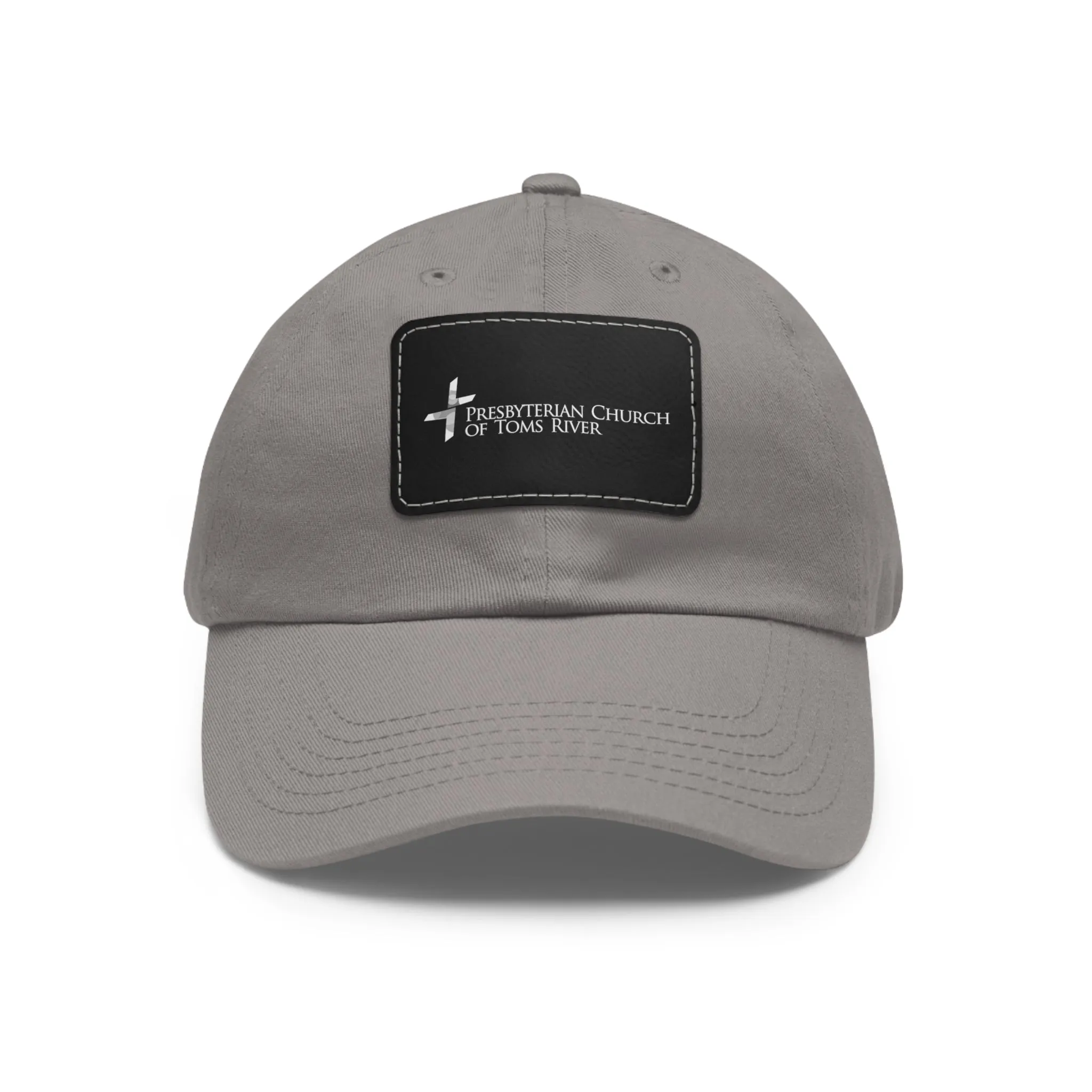 Logo Cross Dad Hat with Leather Patch (Rectangle)