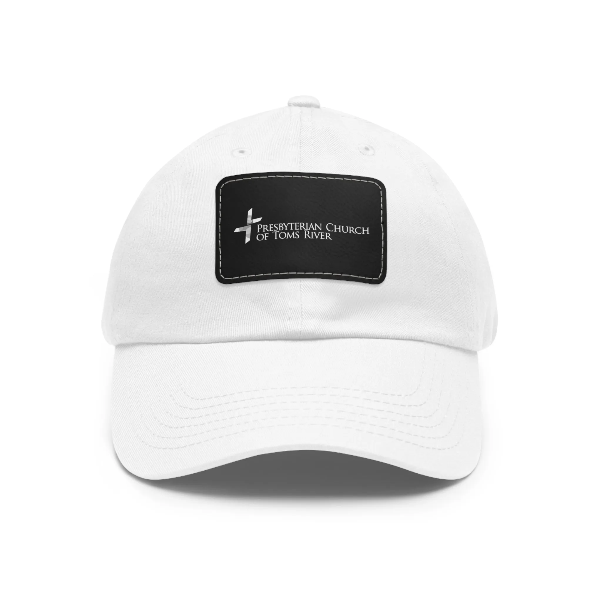 Logo Cross Dad Hat with Leather Patch (Rectangle)