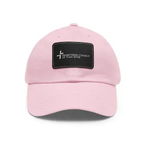 Logo Cross Dad Hat with Leather Patch (Rectangle)