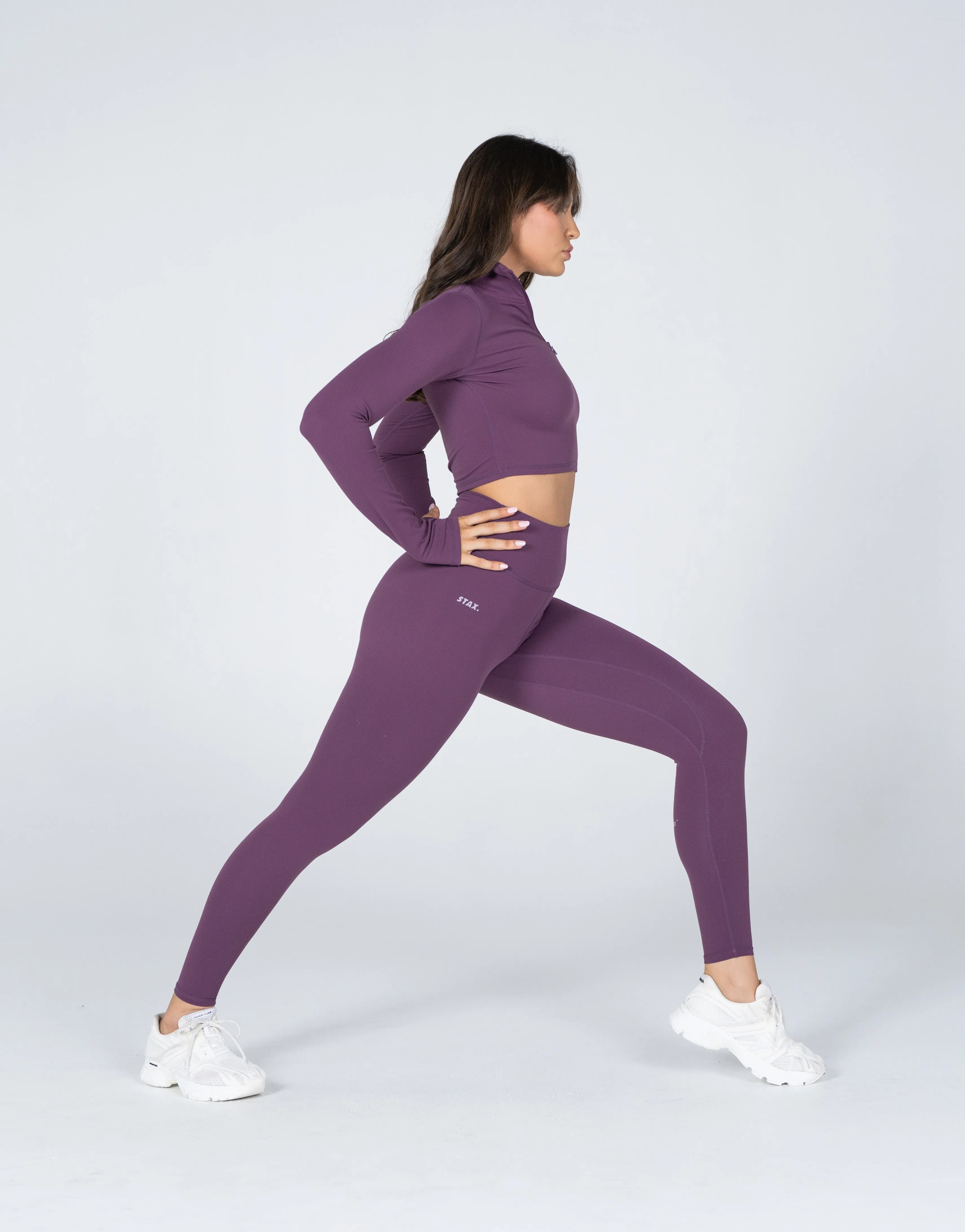 Long Sleeve Zip Crop NANDEX ™ Iris - Purple