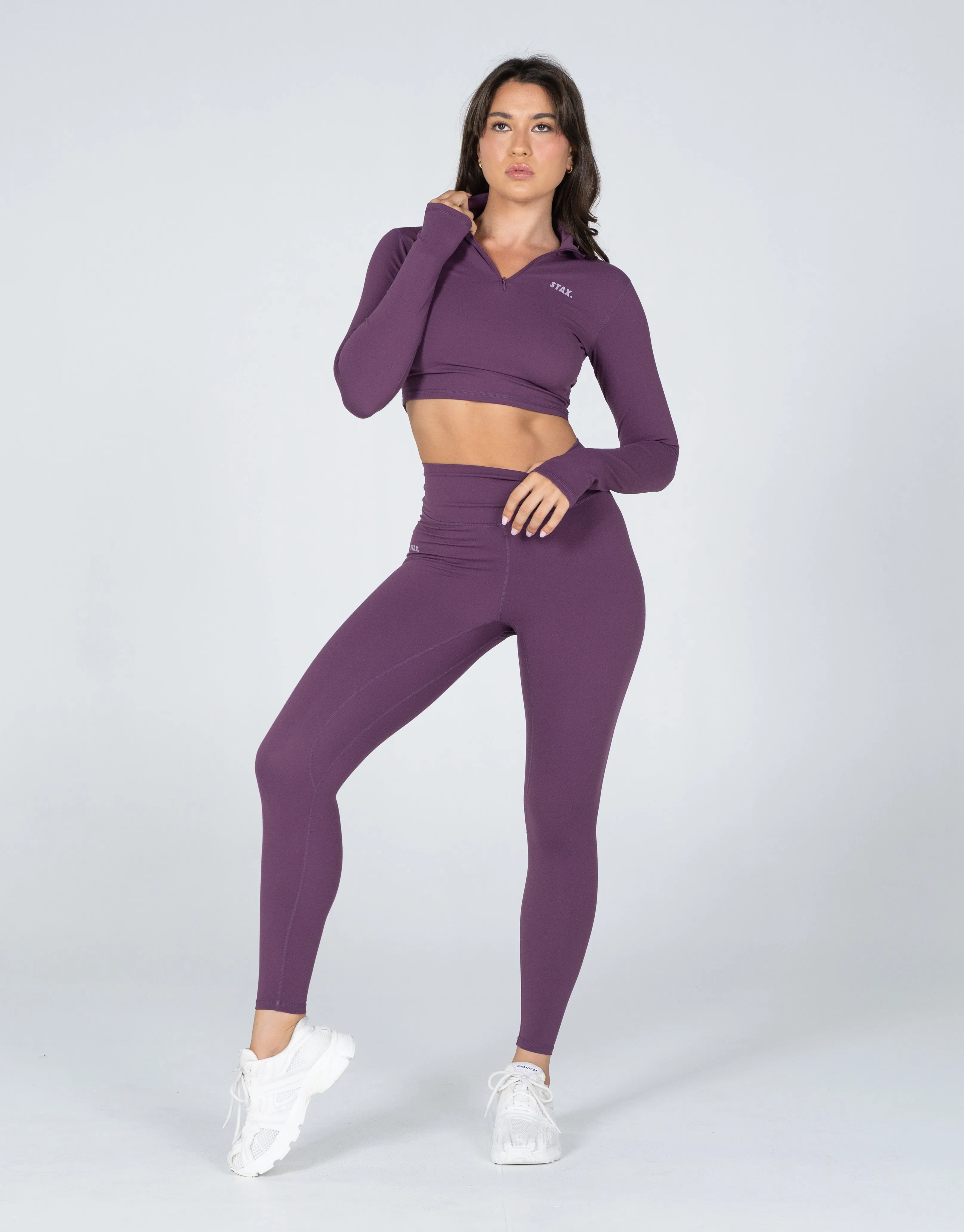 Long Sleeve Zip Crop NANDEX ™ Iris - Purple