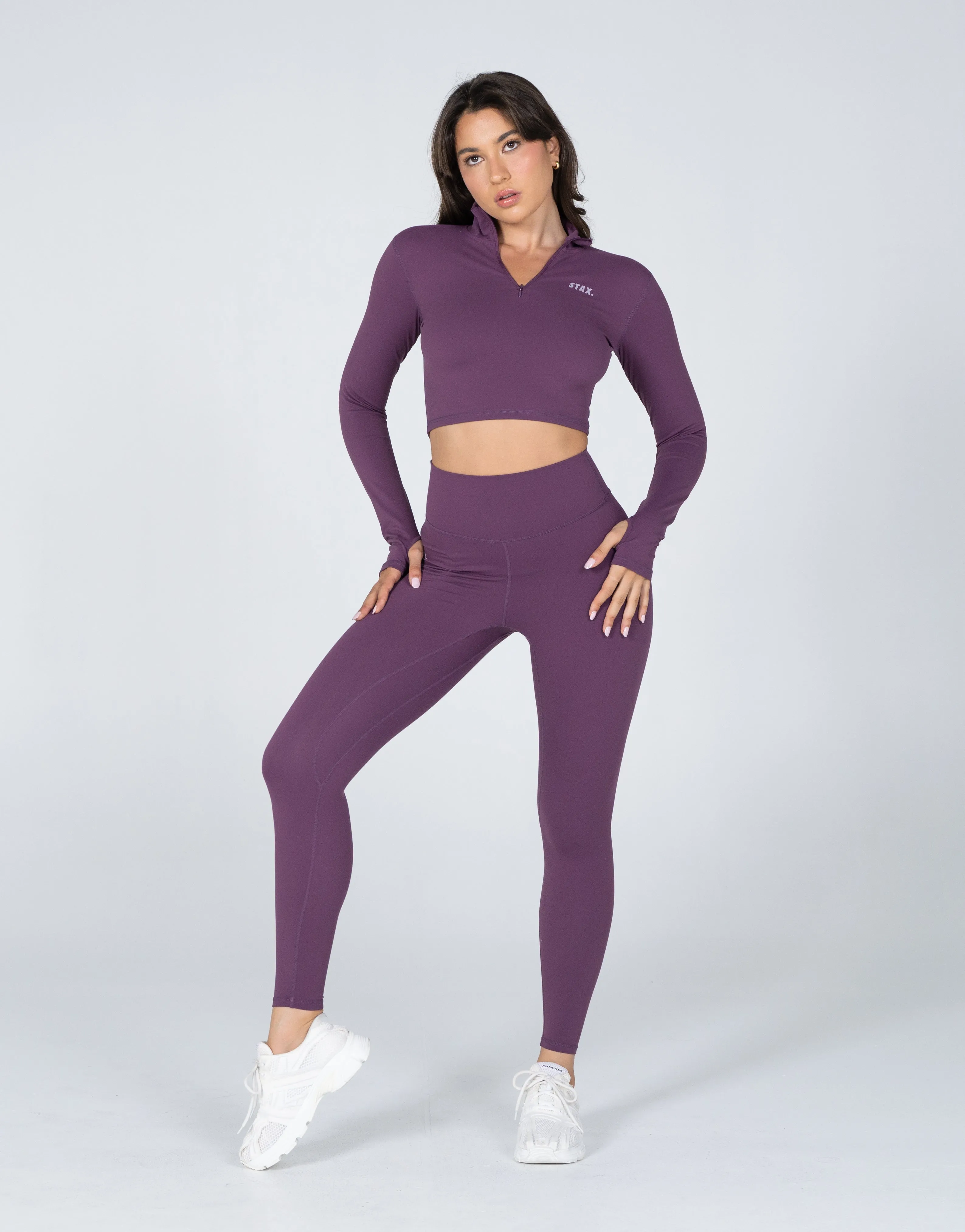 Long Sleeve Zip Crop NANDEX ™ Iris - Purple