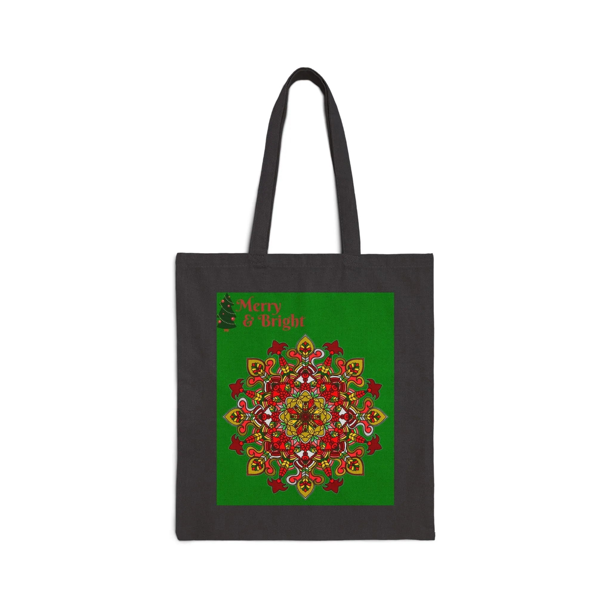 Mandala Design Cotton Tote Bag - Handmade Holiday Accessory