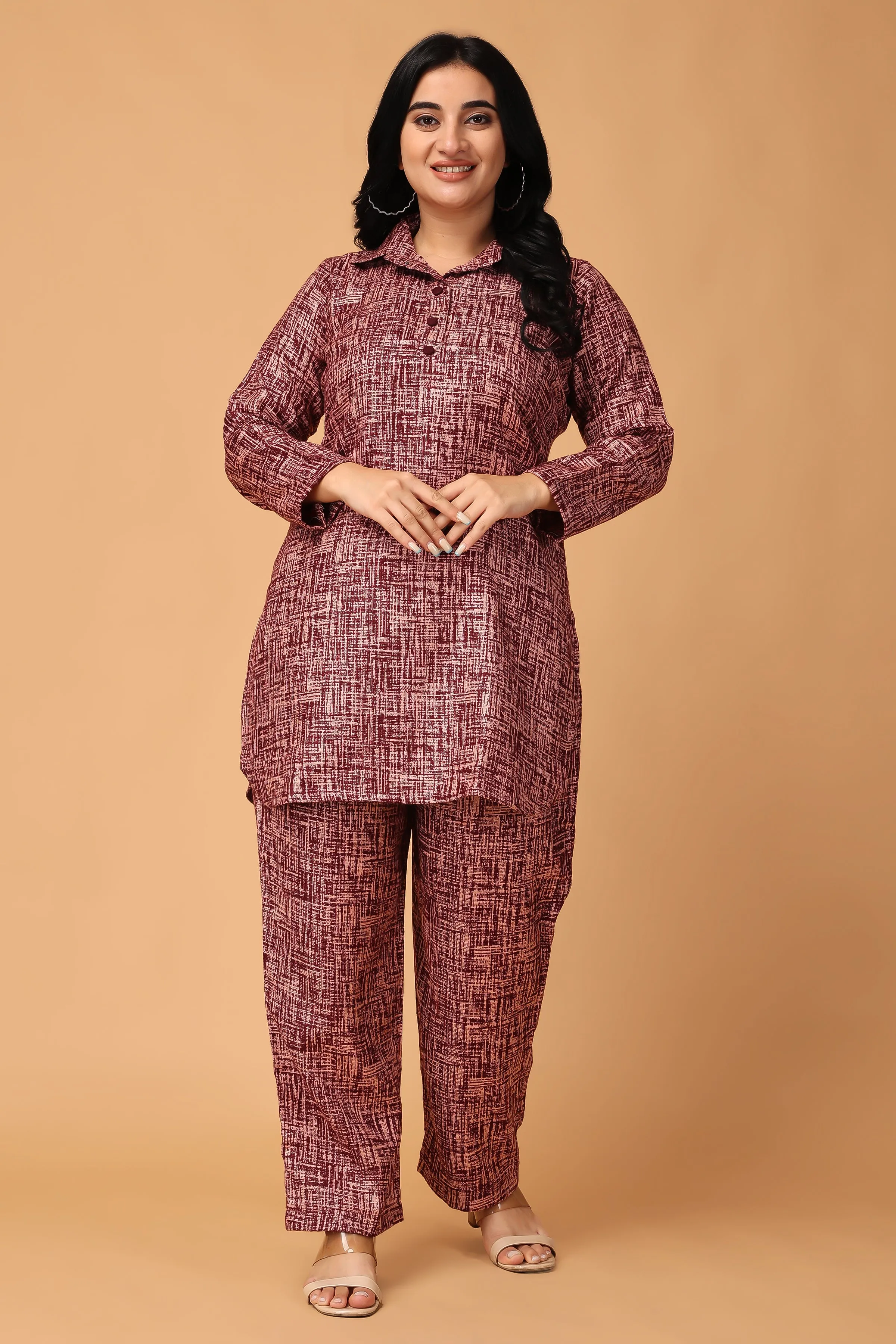 Merlot Embrace Woollen Co-ord Set