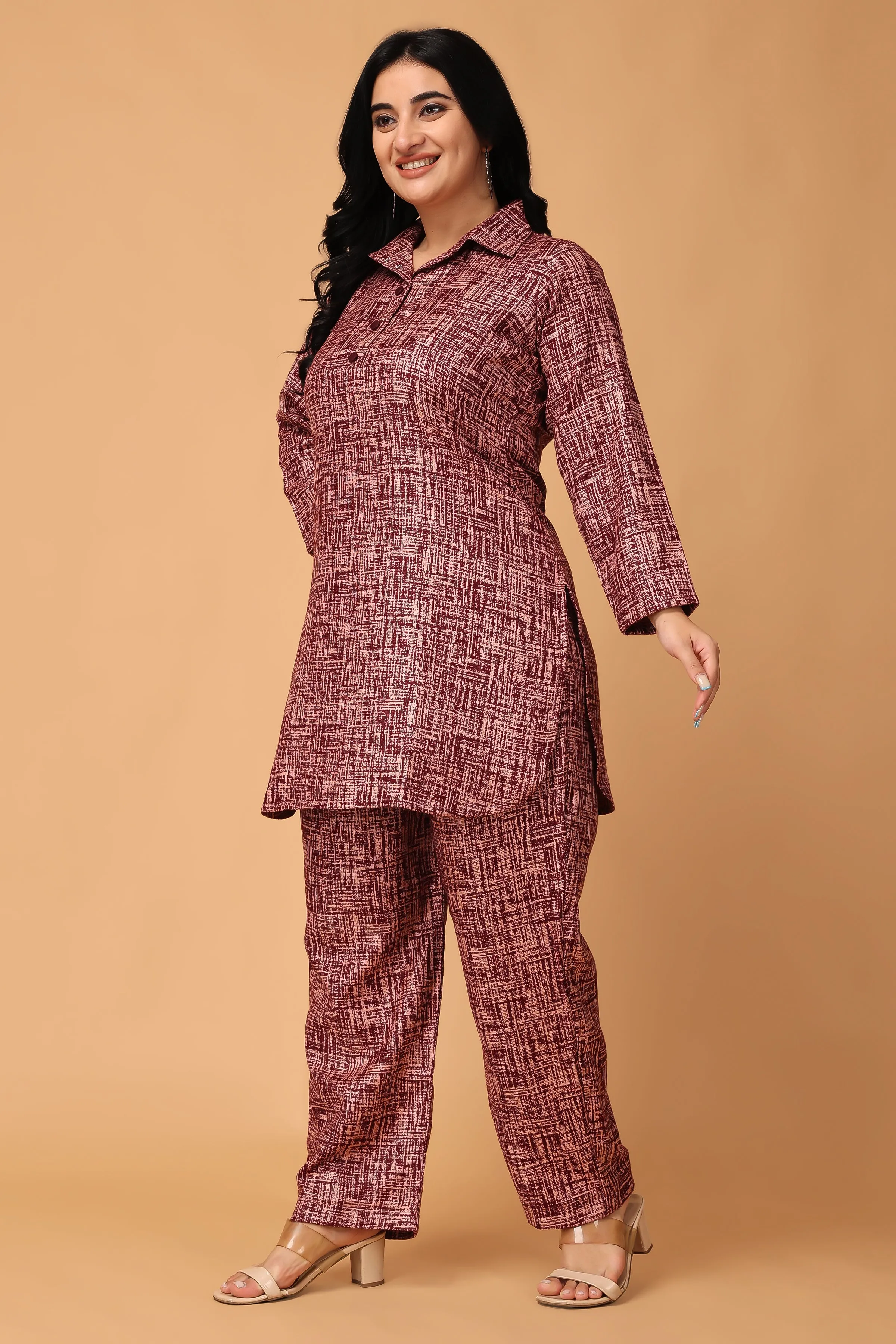 Merlot Embrace Woollen Co-ord Set