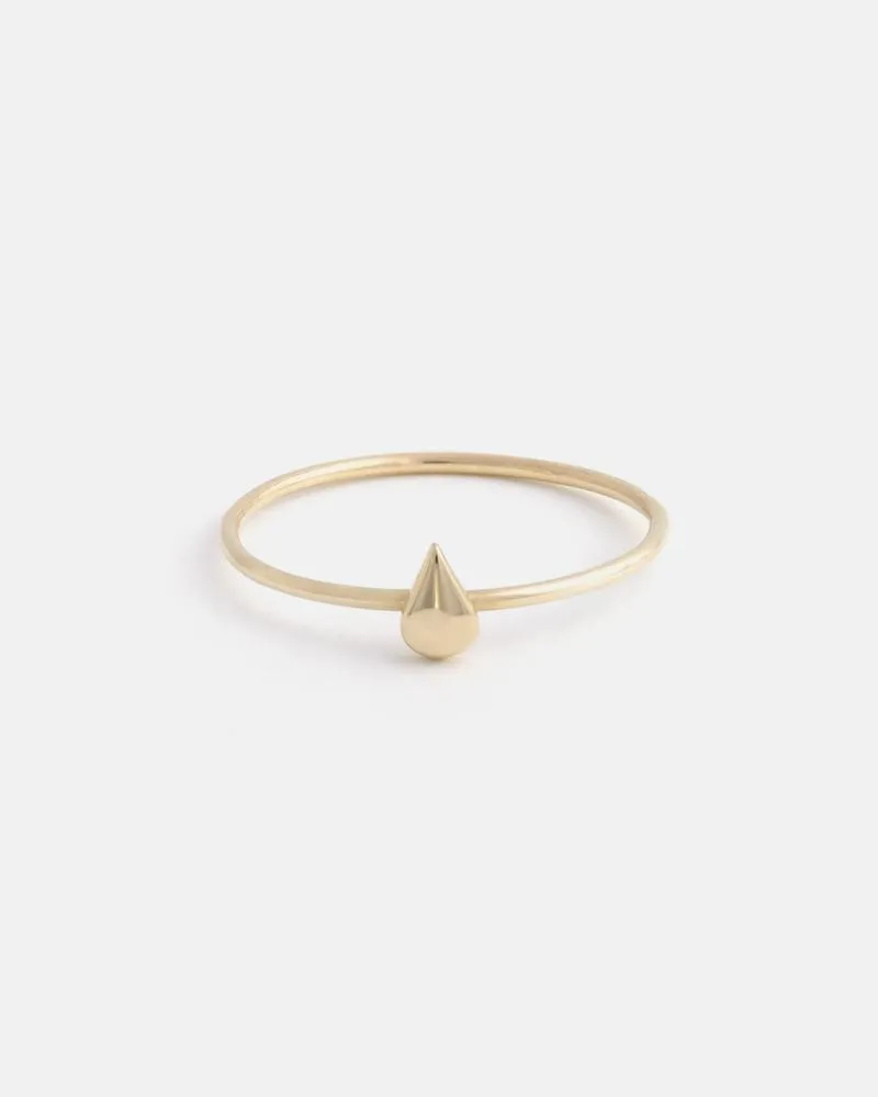 Mini Dew Drop Ring in Gold