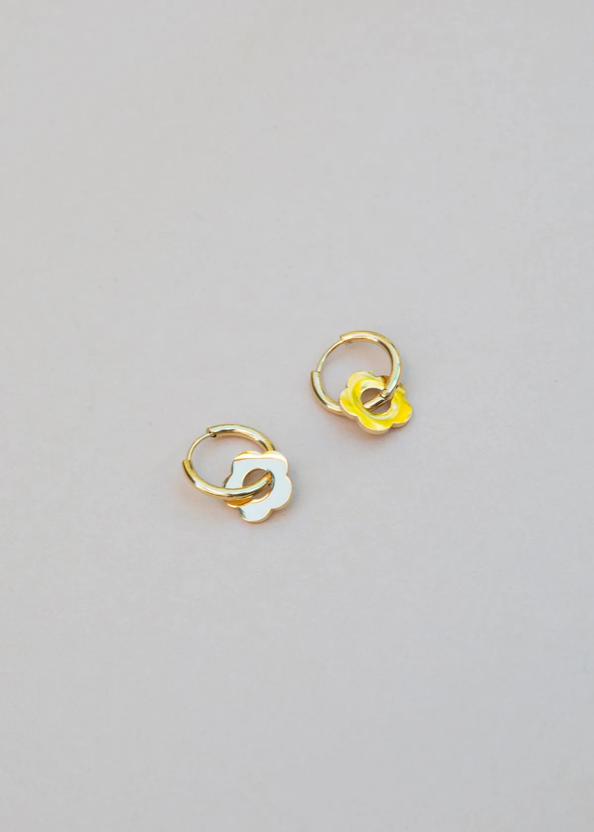 Mini Flower Hoop - Gold