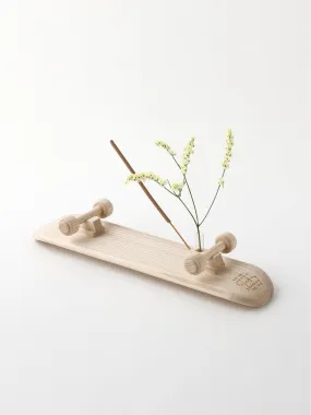 Mini SK8 flower vase, wood