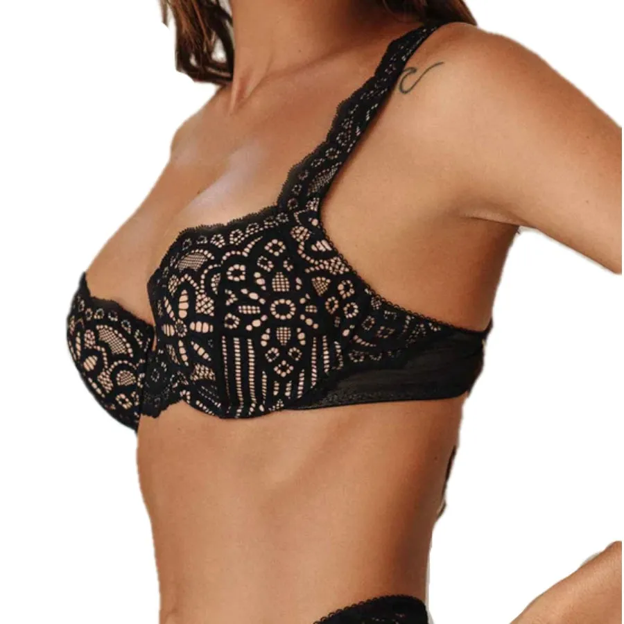 Naran Goddess Contour Balconette Bra Jet Black