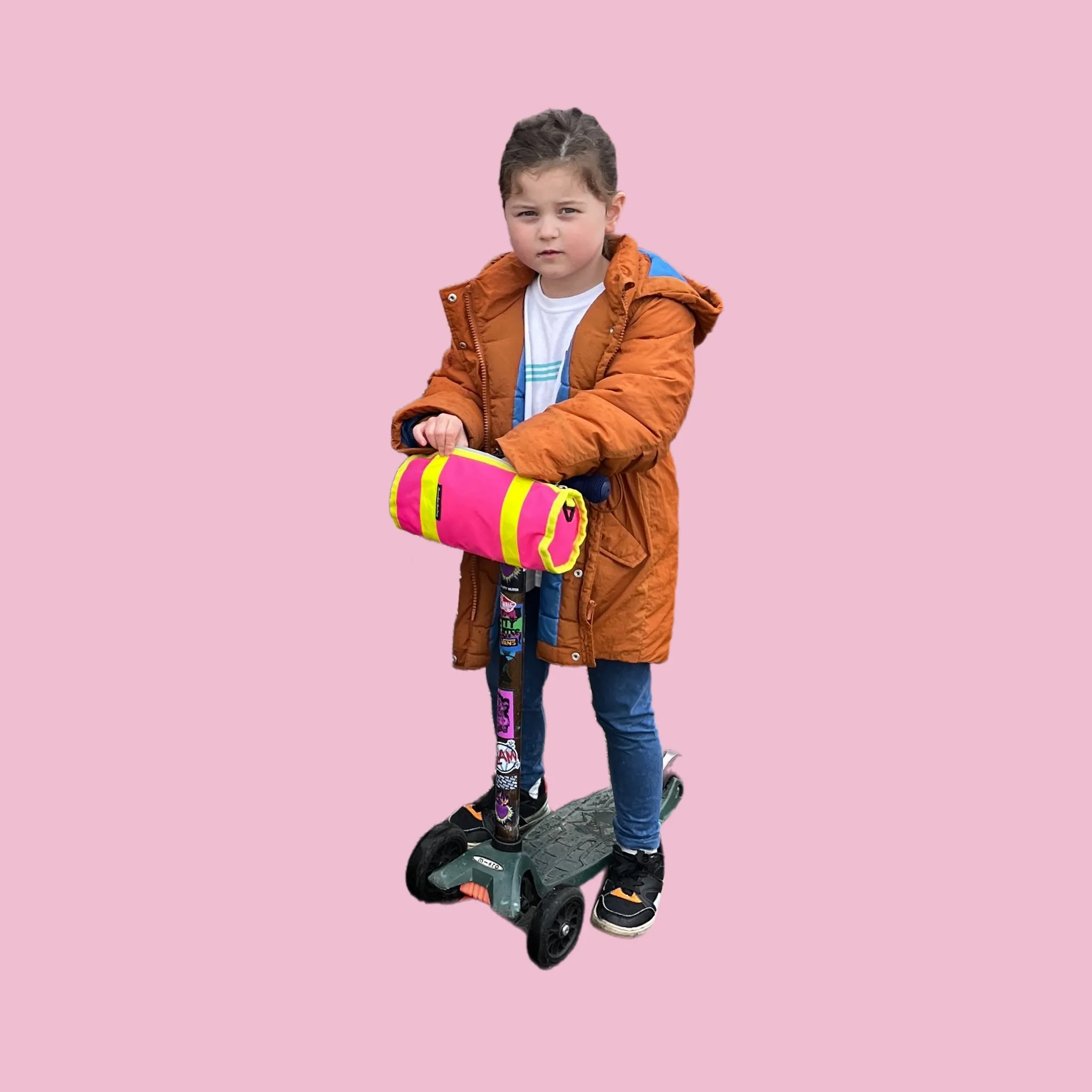 Neon saddle bag pink and yellow