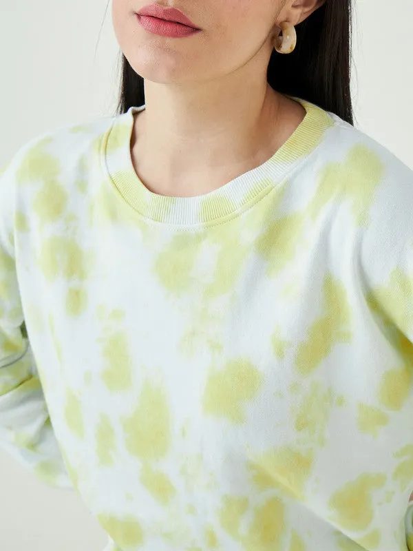 Odour Free Full Sleeves Women'S Tie & Dye Sweatshirt Co Ords